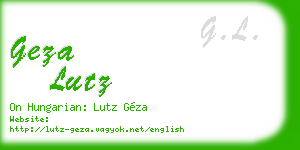 geza lutz business card
