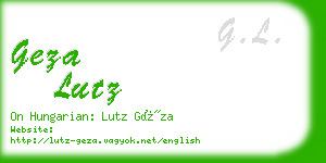 geza lutz business card